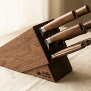 Walnut Knife Block Set